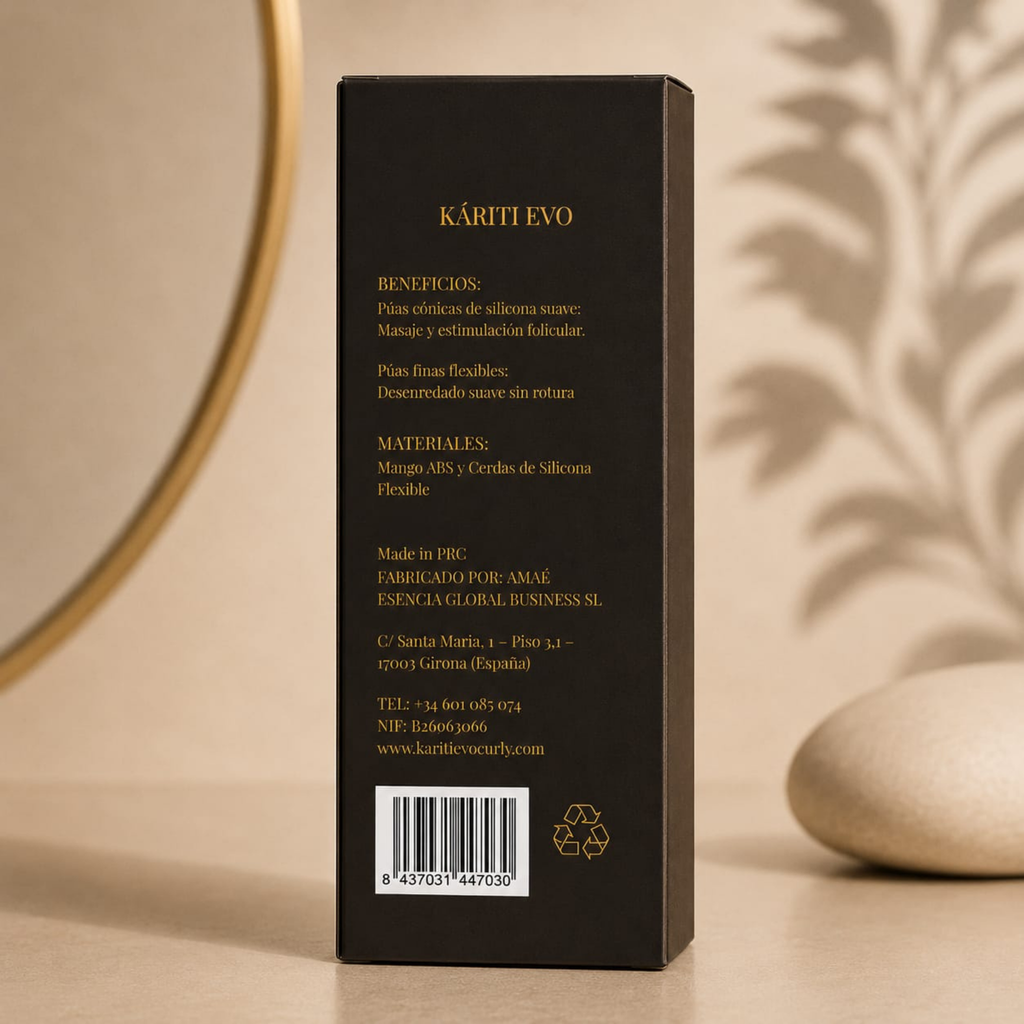 Cepillo Ergonómico Antirrotura y Estimulante del Cuero Cabelludo – KÁRITI EVO